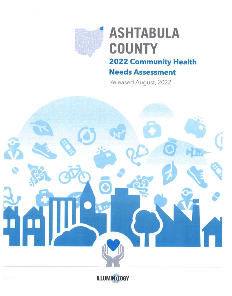 Ashtabula County - Community Health Needs Assessment report cover, released August 2022